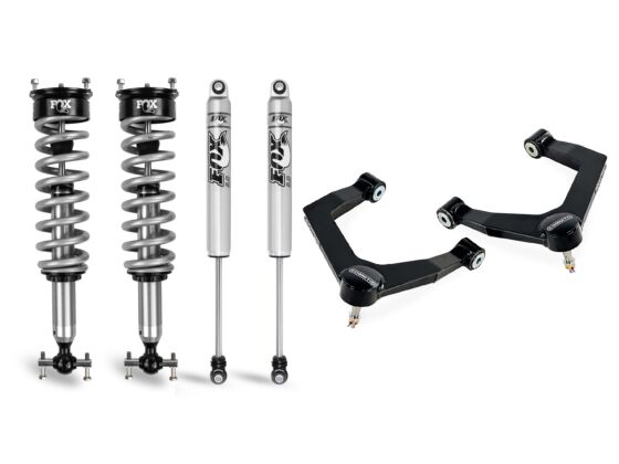 Cognito 1-Inch Performance Ball Joint Leveling Kit With Fox PS Coilover 2.0 IFP Shocks for 19-25 Silverado Trail Boss & ZR2/Sierra AT4 & AT4X 1500 4WD