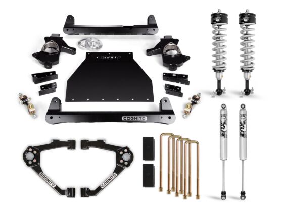 Cognito 4-Inch Performance Lift Kit With Fox PS IFP 2.0 Shocks For 07-18 Silverado/ Sierra 1500 2WD/4WD With OEM Cast Steel Control Arms