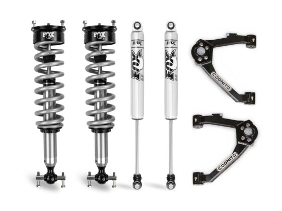 Cognito 3-Inch Performance Leveling Kit With Fox 2.0 IFP Shocks For 14-18 Silverado/ Sierra 1500 2WD/4WD With OEM Stamped Steel/ Cast Aluminum Control Arms