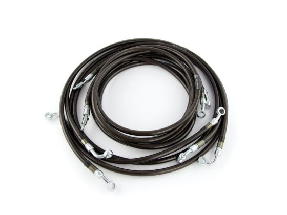 Polaris 2 and 4 seat RZR XP 1000 and XP Turbo front left and right brake line kit for Cognito long travel