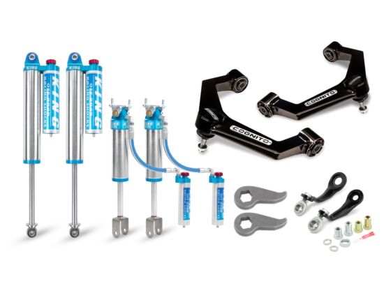 Cognito 3-Inch Elite Leveling Kit with King 2.5 Reservoir Shocks for 20-25 Silverado/Sierra 2500/3500 2WD/4WD