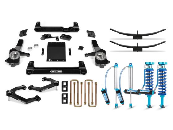 Cognito 6-Inch Elite Lift Kit with King 2.5 Remote Reservoir Shocks For 19-25 Silverado/Sierra 1500 2WD/4WD Including AT4 and Trail Boss