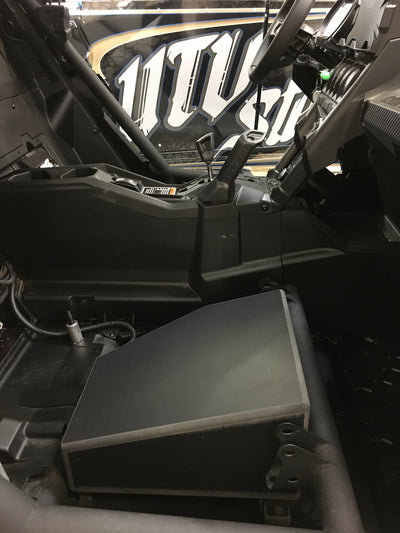 UTV Stereo Can-Am X3 Down-Fire Front Passenger Side 10” Sub Box Enclosure – Unloaded UTVS-X3-SBDF-PASS