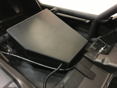 UTV Stereo Can-Am X3 Down-Fire Front Passenger Side 10” Sub Box Enclosure – Unloaded UTVS-X3-SBDF-PASS