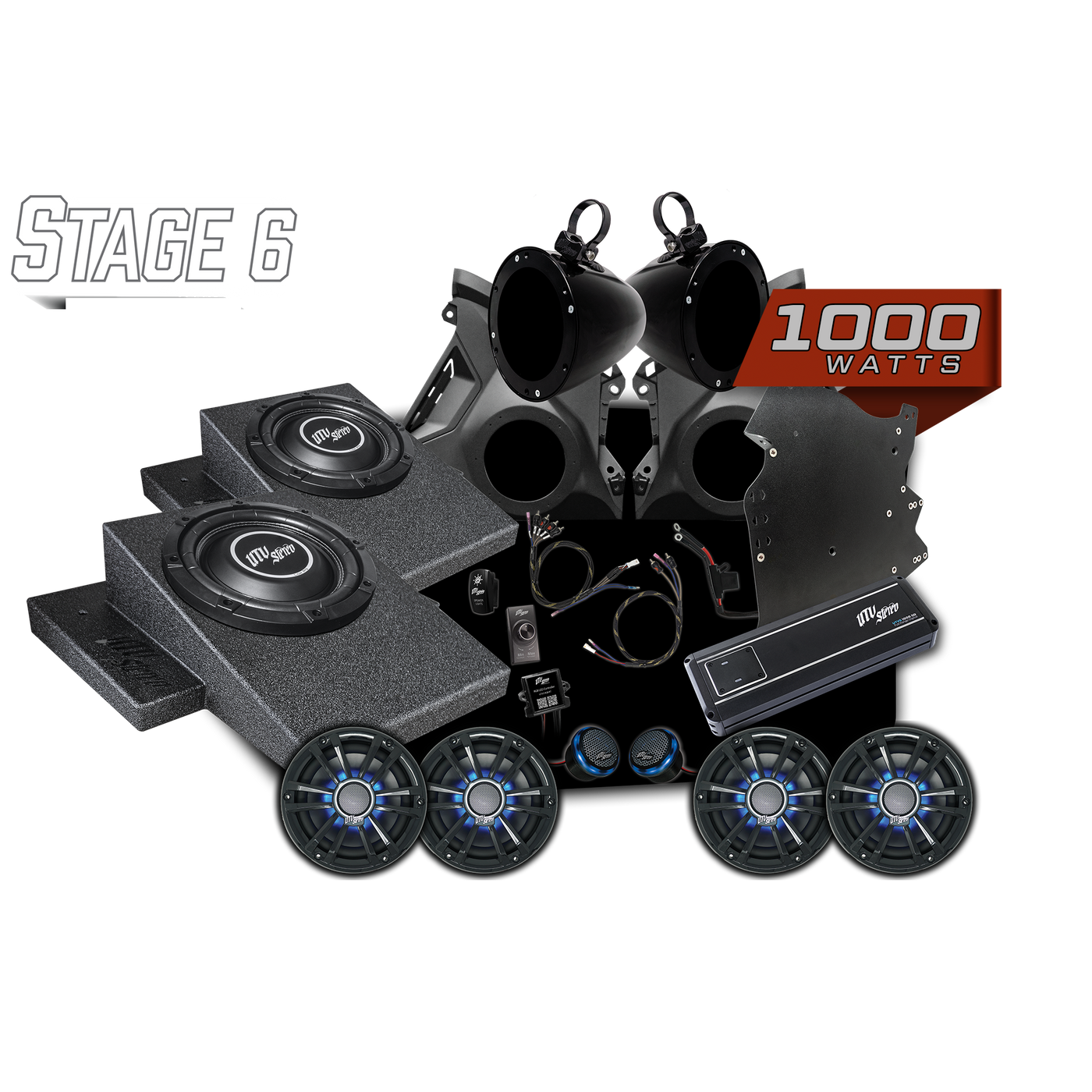 Can-Am® Maverick R Signature Series Stage 6 Stereo Kit | UTVS-R-S6-S