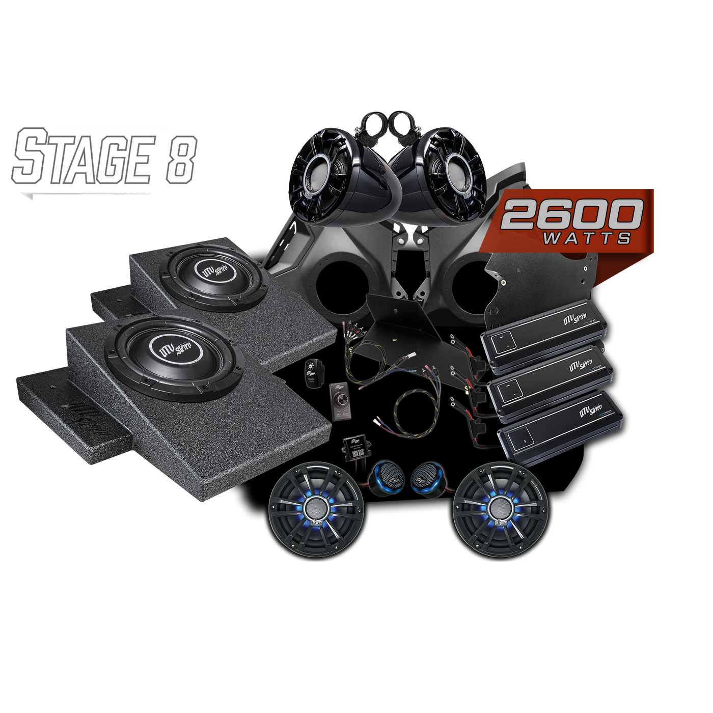 Can-Am® Maverick R Signature Series Stage 8 Stereo Kit | UTVS-R-S8-S