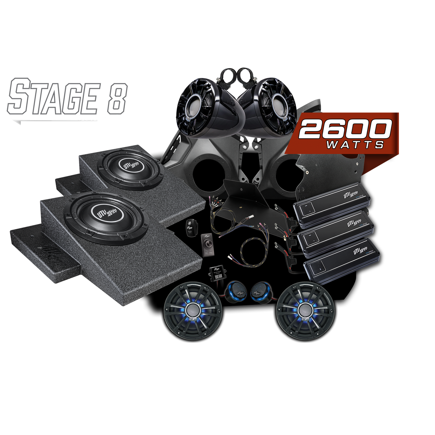 Can-Am® Maverick R Signature Series Stage 8 Stereo Kit | UTVS-R-S8-S