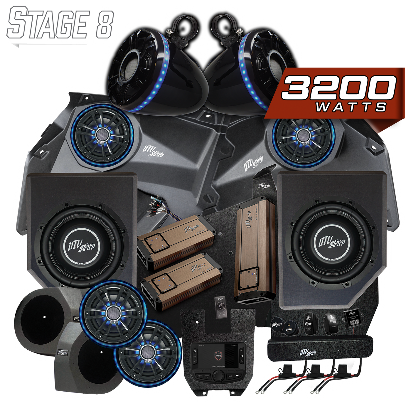 Can-Am® X3 Elite Series Stage 8 Stereo Kit | UTVS-X3-S8-E